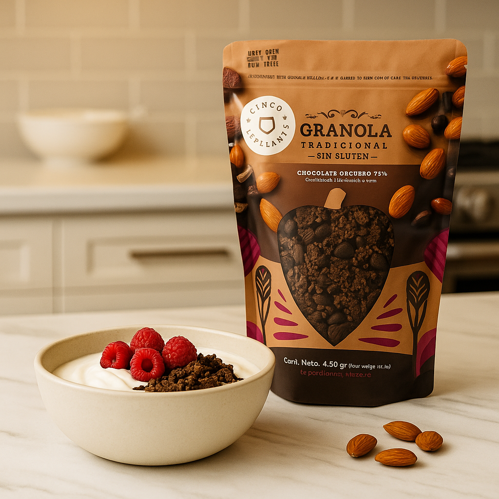 Granola Cinco Avellanas: Chocolate oscuro 70%