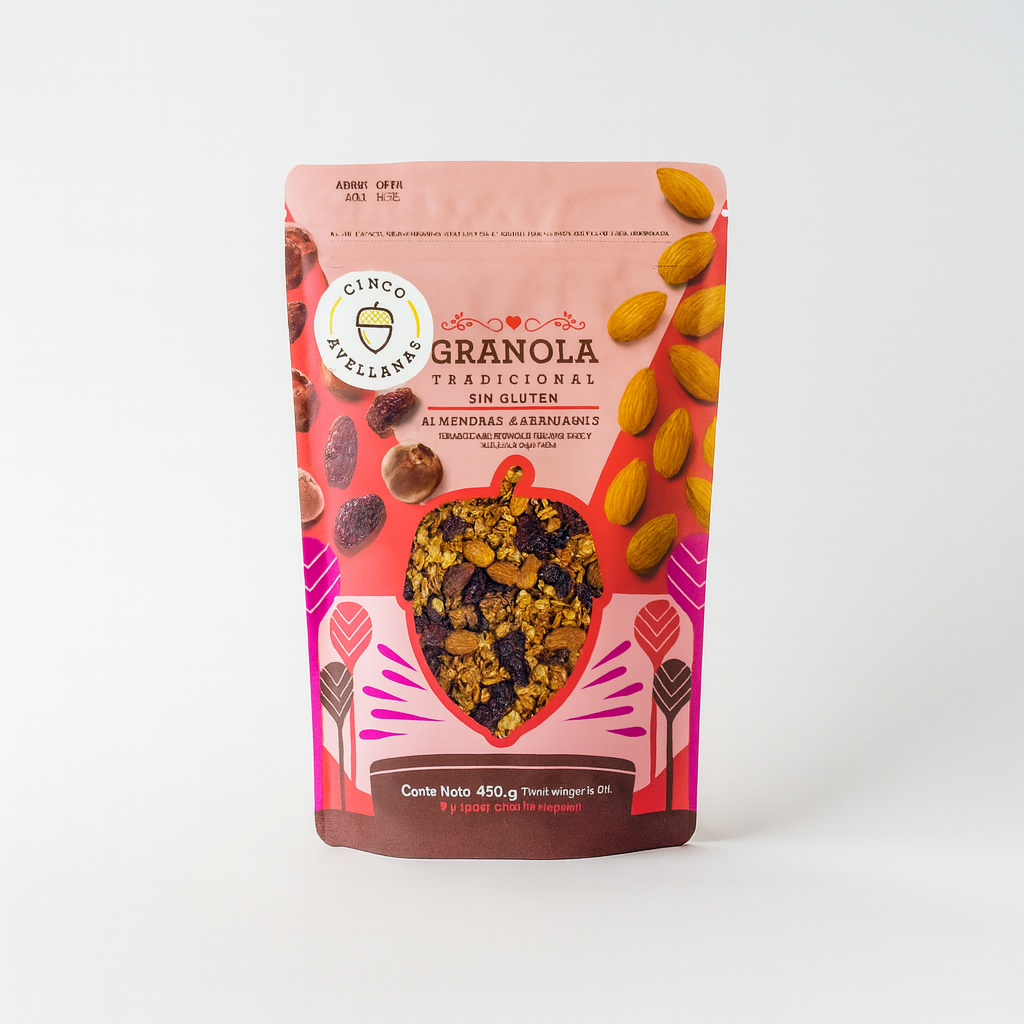 Granola Cinco Avellanas: Almendras y arándanos